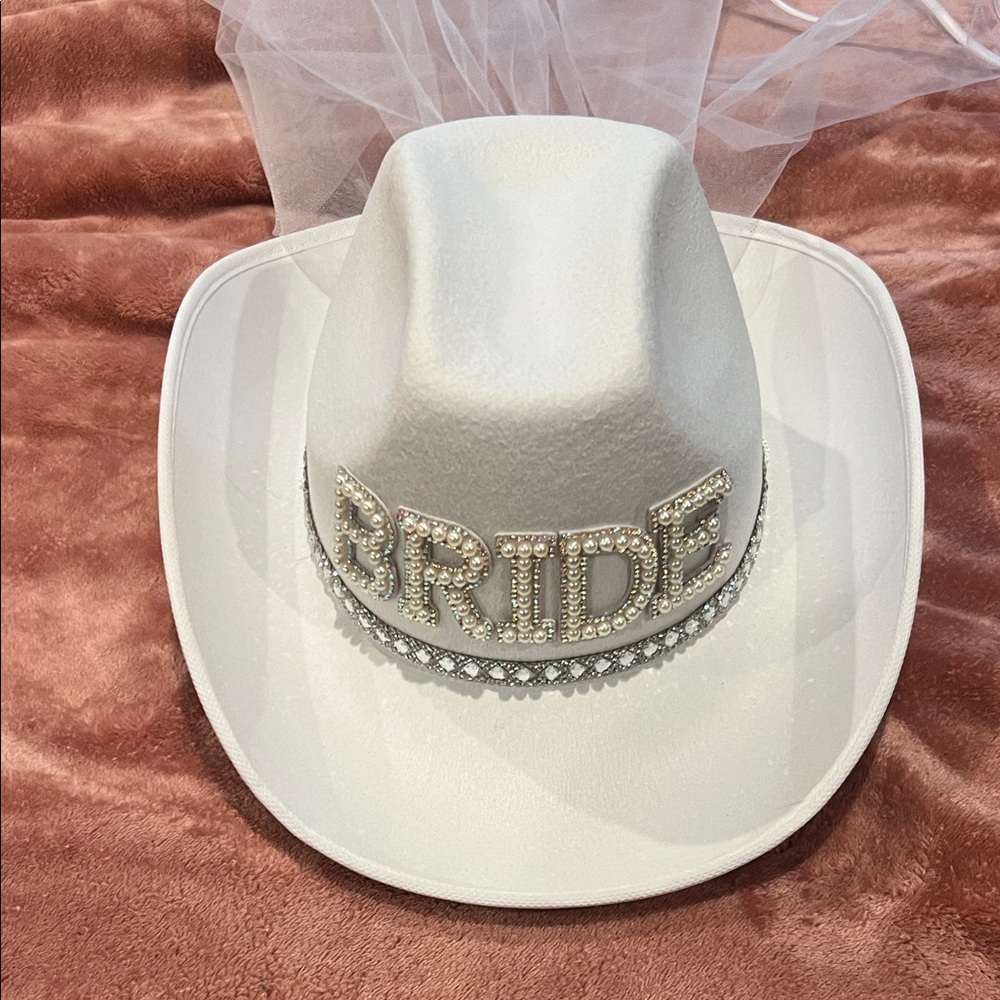 White Bridal Cowboy Hat